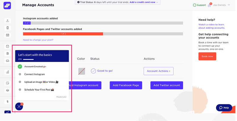 sked social's onboarding checklist