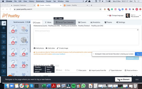feature tagging in Userpilot