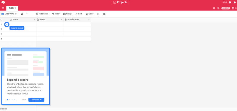 airtable onboarding flow