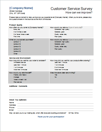 Umfrage zum Benutzerfeedback in Langform