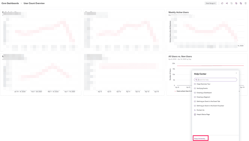 heap help center widget
