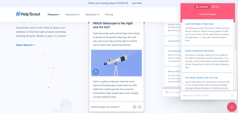 help scout help center widget