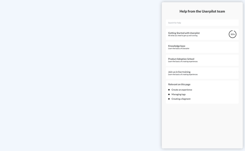 userpilot help center widget