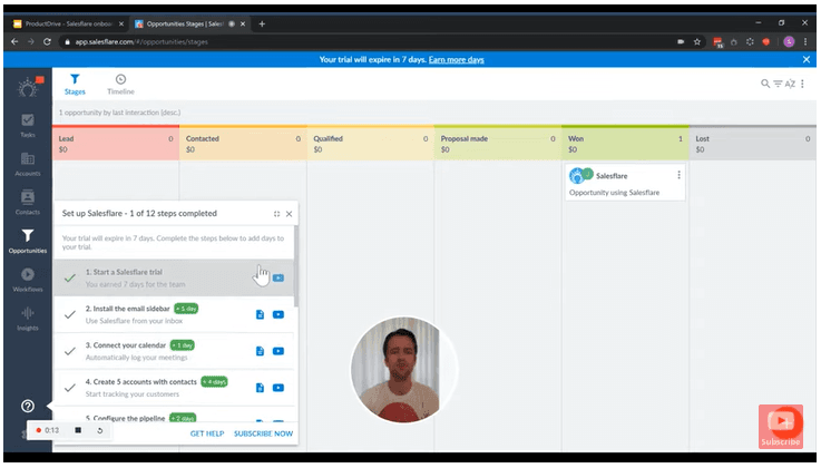 SalesFlare gamifies onboarding