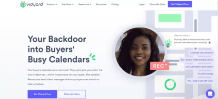 Vidyard’s home page emphasizes users pains