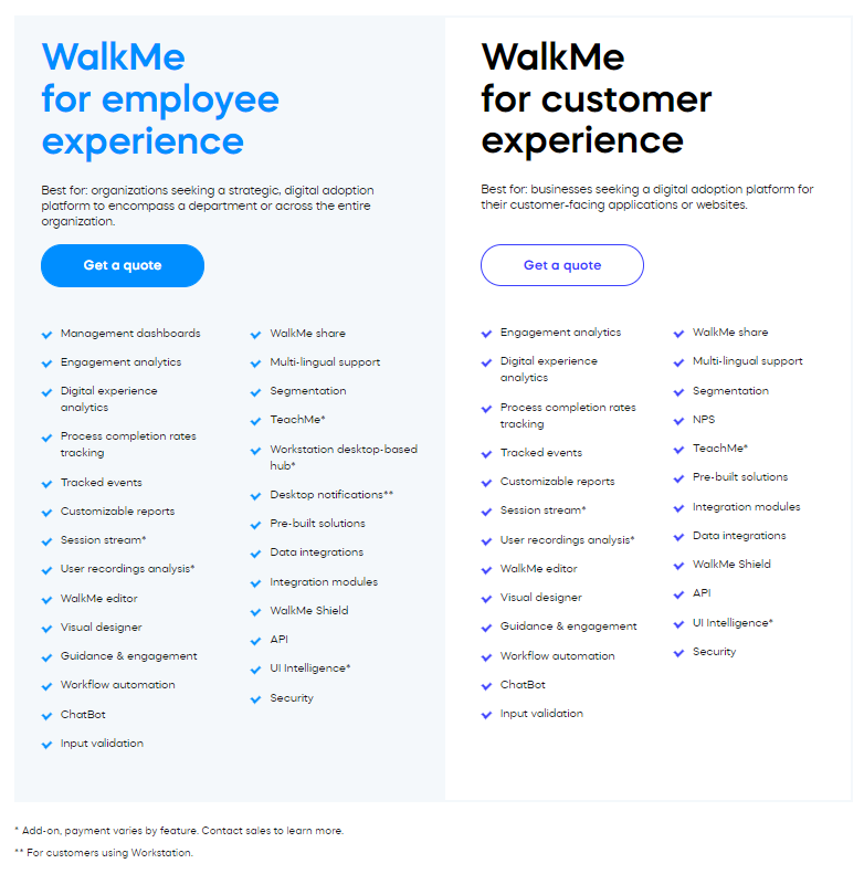 prissättning av walkme